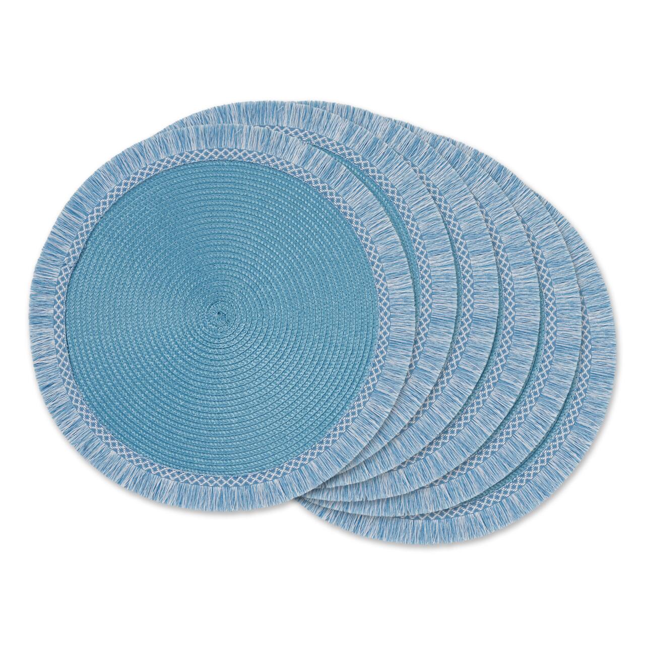 DII&#xAE; Round Fringed Placemats, 6ct.